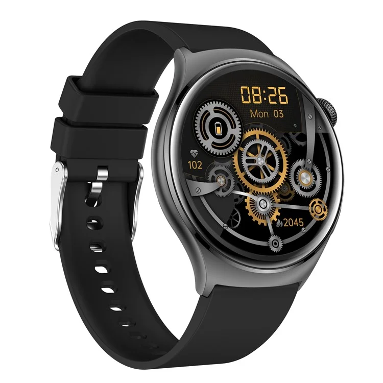QX10 1.43" AMOLED Display Bluetooth-compatible Calling Health Monitoring Smart Watch - Black