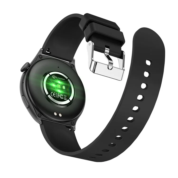 QX10 1.43" AMOLED Display Bluetooth-compatible Calling Health Monitoring Smart Watch - Black