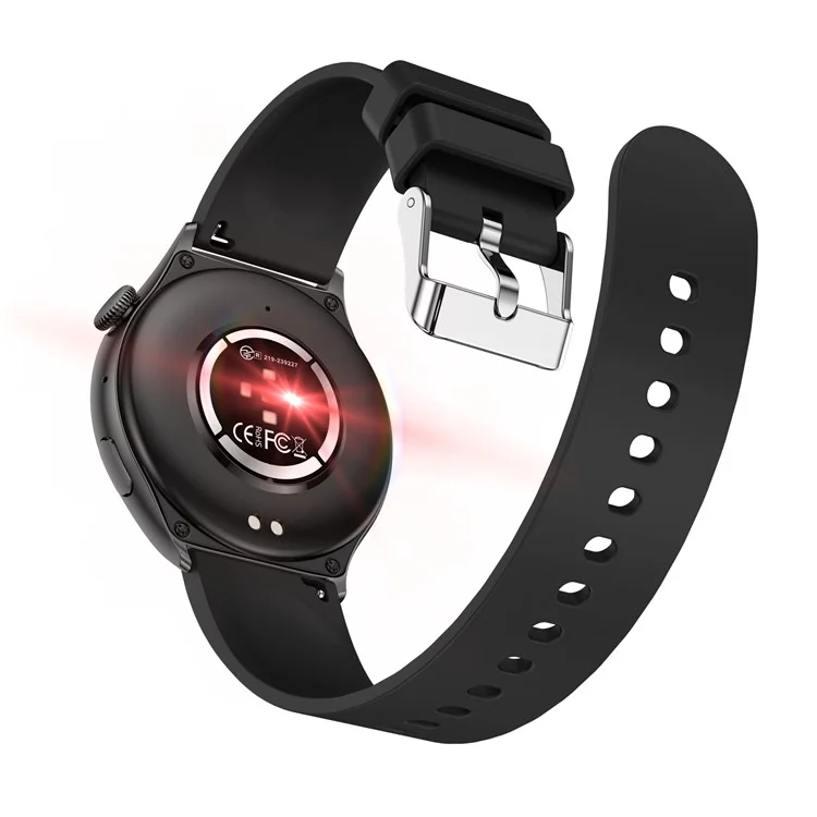 QX10 1.43" AMOLED Display Bluetooth-compatible Calling Health Monitoring Smart Watch - Black
