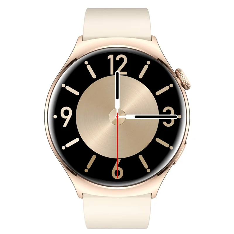 QX10 1.43" AMOLED Display Bluetooth-compatible Calling Health Monitoring Smart Watch - Beige / Gold