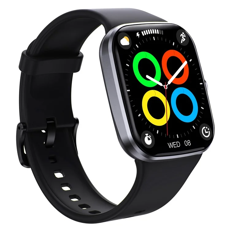 Q32 2.1 Pulgadas de Pantalla Bluetooth Call Smart Watch Con Frecuencia Cardíaca, Presión Arterial, Monitoreo de Oxígeno en Sangre - Negro