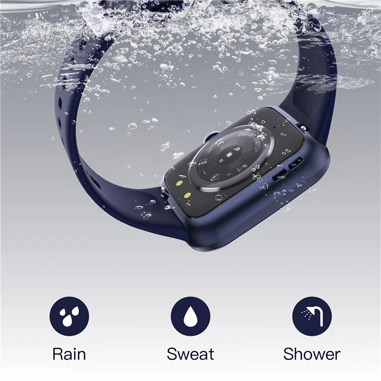 Q32 2.1 Inch Screen Bluetooth-compatible Call Smart Watch with Heart Rate, Blood Pressure, Blood Oxygen Monitoring - Black