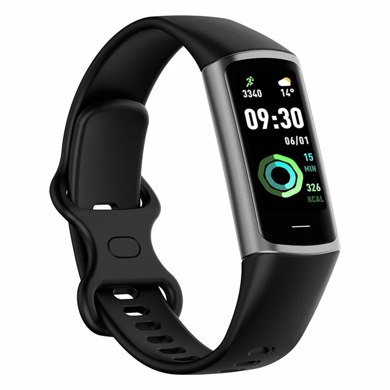 C68 1.1" Slim Fitness Tracker Bracelet Watch with Heart Rate Health Monitoring  - Black