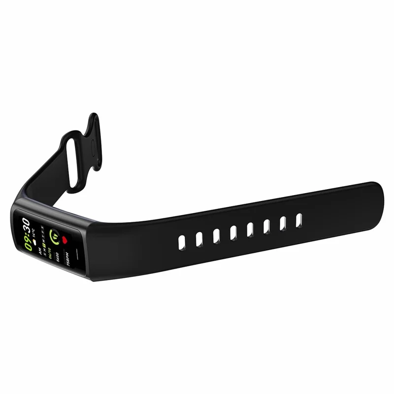 C68 1.1" Slim Fitness Tracker Bracelet Watch with Heart Rate Health Monitoring  - Black