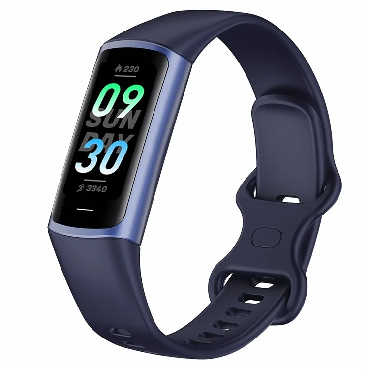 C68 1.1" Slim Fitness Tracker Bracelet Watch with Heart Rate Health Monitoring  - Blue
