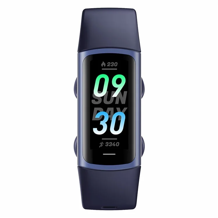 C68 1.1" Slim Fitness Tracker Bracelet Watch with Heart Rate Health Monitoring  - Blue