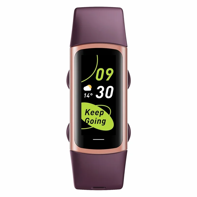 C68 1.1" Slim Fitness Tracker Bracelet Watch with Heart Rate Health Monitoring  - Wine Red