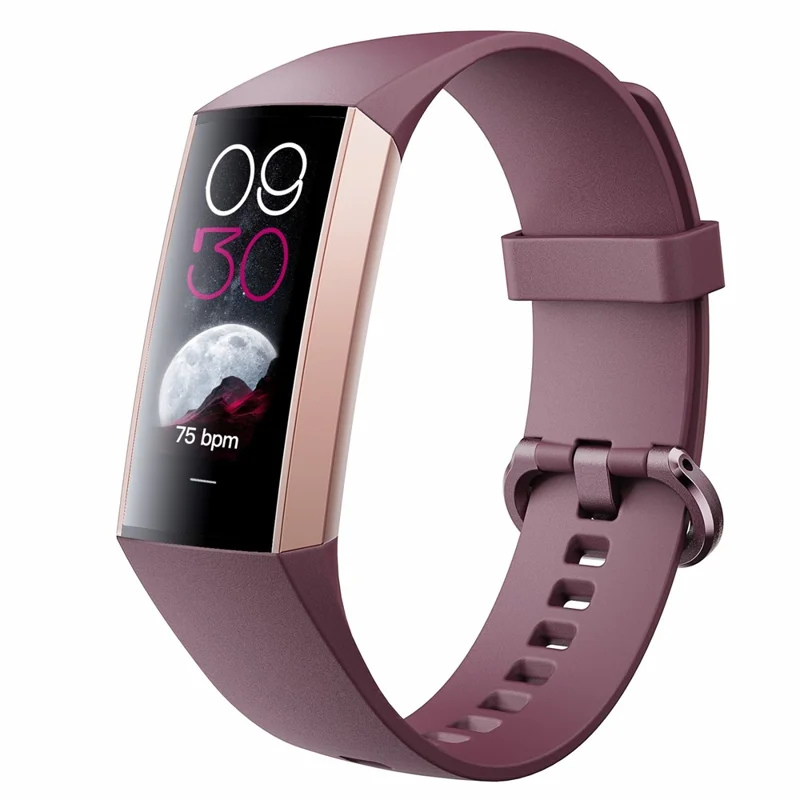 C80 1.1-Inch Screen Smart Bracelet Blood Oxygen Monitoring Watch (Touch Control) - Wine Red