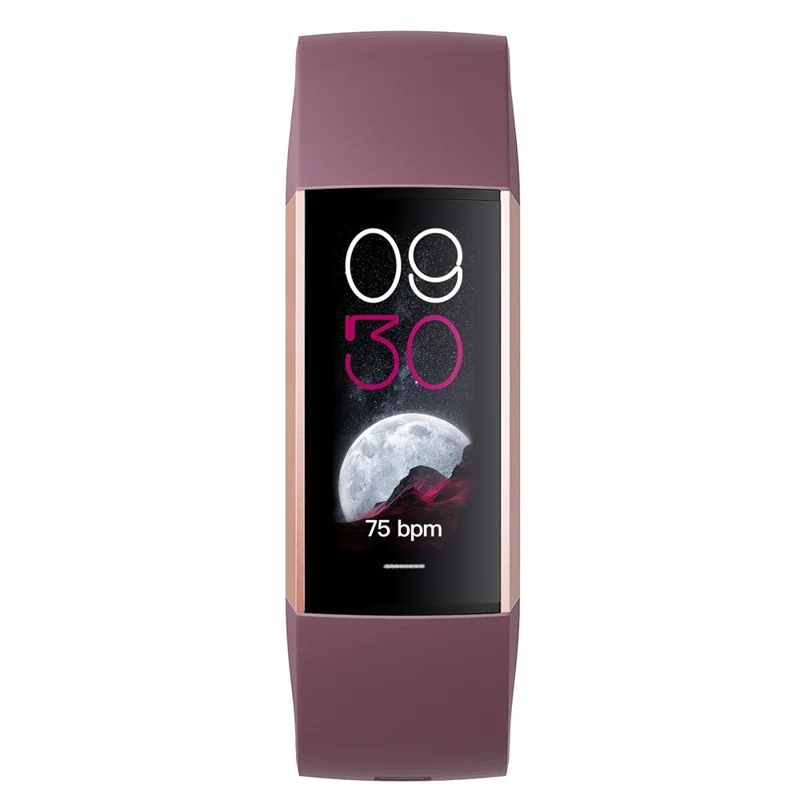 C80 1.1-Inch Screen Smart Bracelet Blood Oxygen Monitoring Watch (Touch Control) - Wine Red