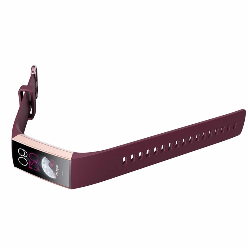 C80 1.1-Inch Screen Smart Bracelet Blood Oxygen Monitoring Watch (Touch Control) - Wine Red