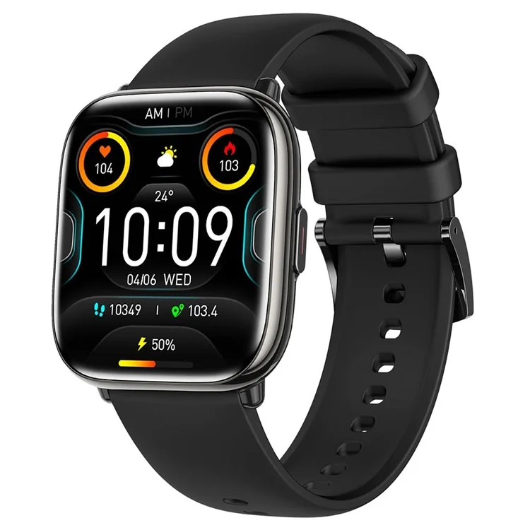 HD12 1.75-Inch AMOLED Screen Bluetooth Calling Smart Watch - Black