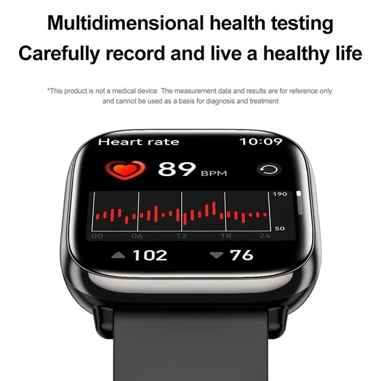 HD12 1.75-Inch AMOLED Screen Bluetooth-compatible Calling Smart Watch - Black
