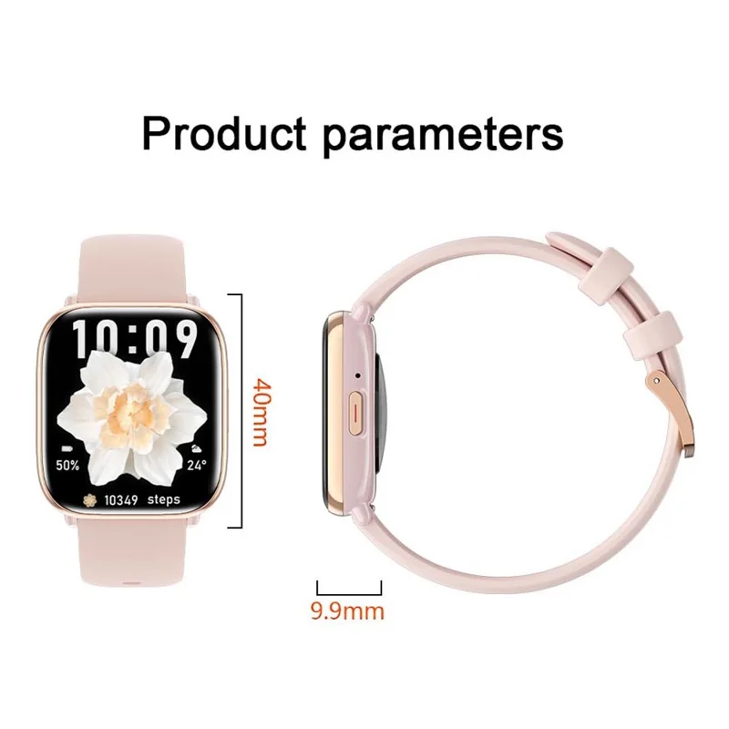 HD12 1.75-Inch AMOLED Screen Bluetooth-compatible Calling Smart Watch - Pink