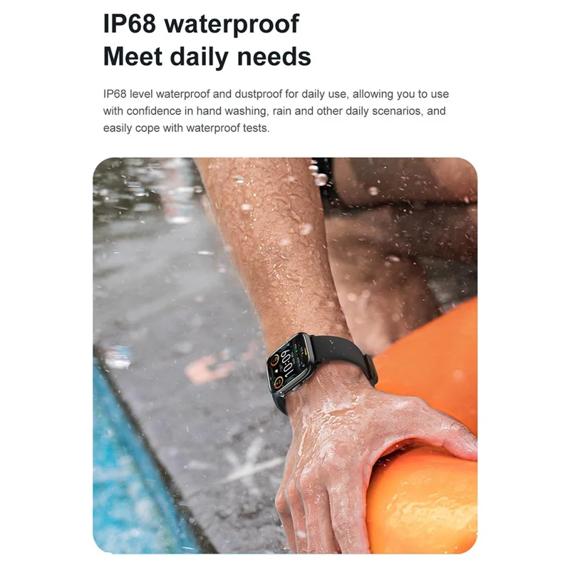 HD12 1.75-Inch AMOLED Screen Bluetooth-compatible Calling Smart Watch - Pink