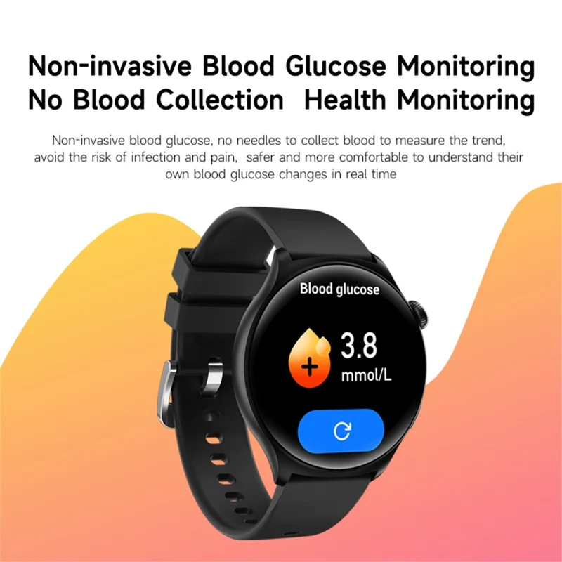 MX16 1.43-inch Round Screen Bluetooth-compatible Calling Health Monitor Smart Watch - Pink