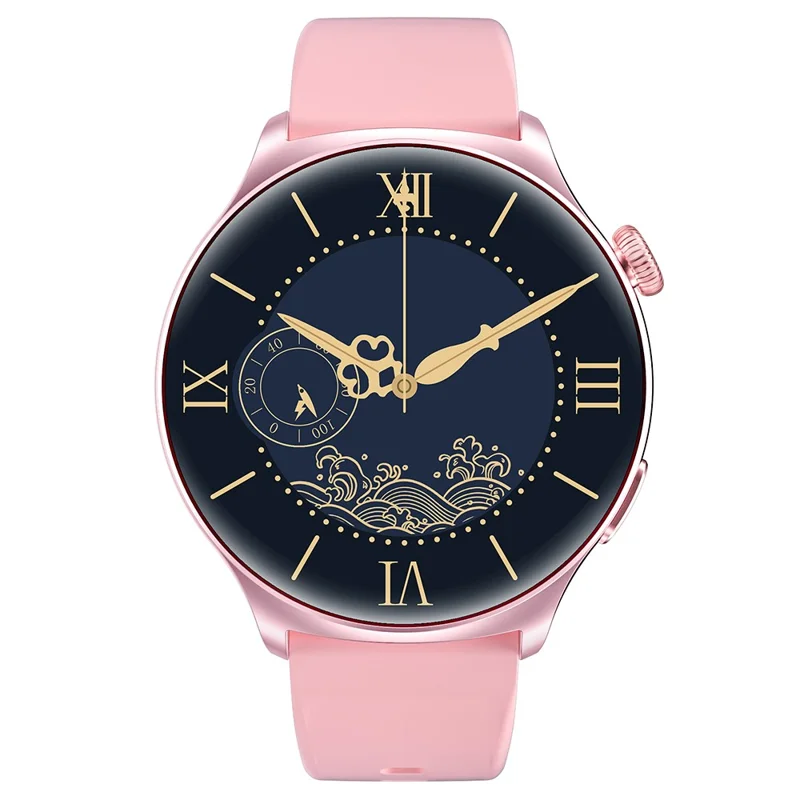 MX16 1.43-inch Round Screen Bluetooth-compatible Calling Health Monitor Smart Watch - Pink