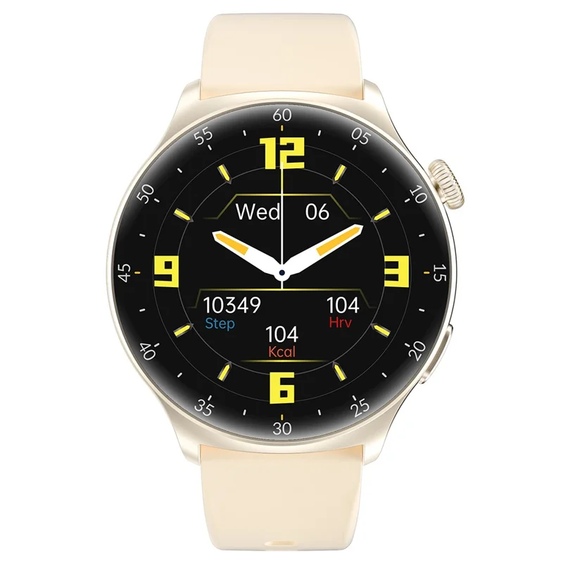 MX16 1.43-inch Round Screen Bluetooth-compatible Calling Health Monitor Smart Watch - Gold