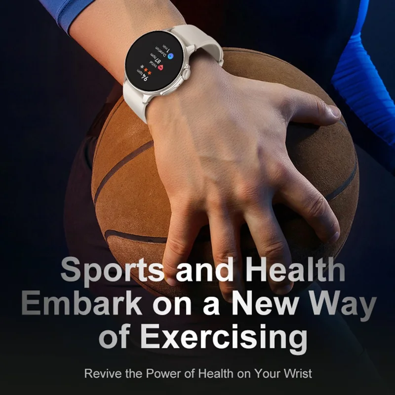 S58 AMOLED Round Screen Bluetooth-compatible Call Smart Watch Heart Rate Monitor Fitness Tracker - Silver