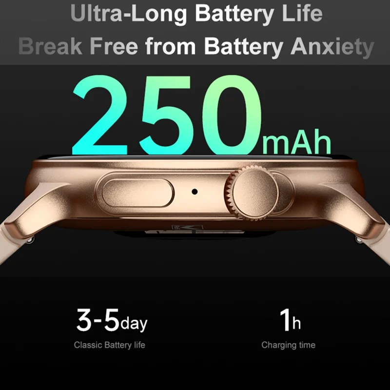 S58 AMOLED Round Screen Bluetooth-compatible Call Smart Watch Heart Rate Monitor Fitness Tracker - Silver
