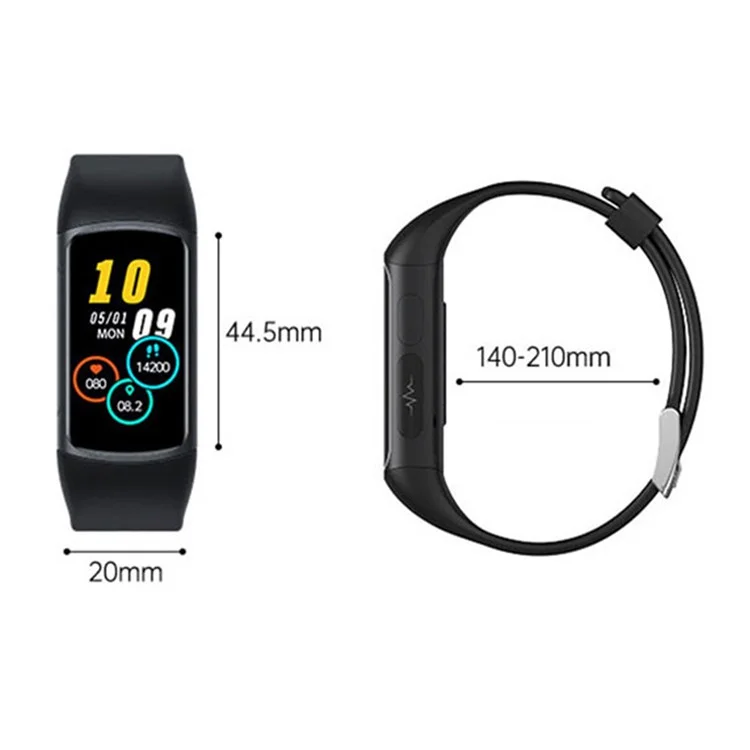 H8 1.47" Screen Fitness Tracker with Heart Rate Blood Pressure Blood Oxygen Health Tracker Smart Watch - Black