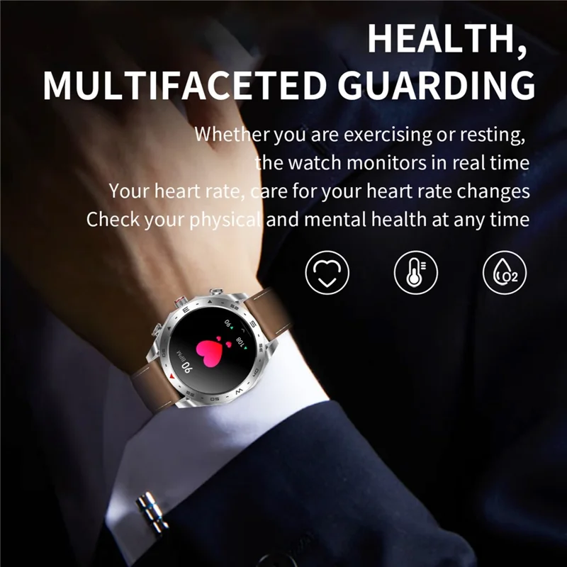 T95 2-in-1 1.52-inch IPS Screen Smart Watch Waterproof Bluetooth-compatible Call TWS Earphones - Silver