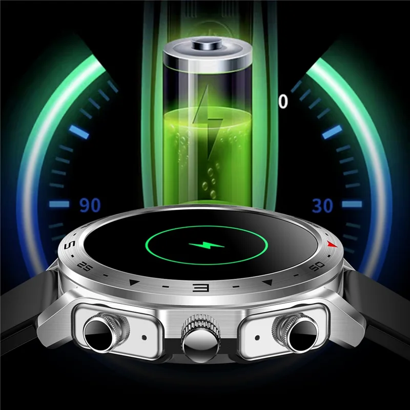 T95 2-in-1 1.52-inch IPS Screen Smart Watch Waterproof Bluetooth-compatible Call TWS Earphones - Silver