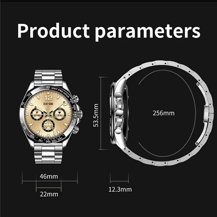 Orologio Intelligente con Schermo AMOLED AK63 Bluetooth, Braccialetto per Chiamate - Nero
