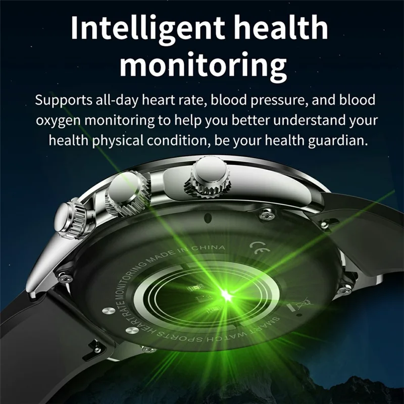 AK63 Bluetooth-compatible Call AMOLED Screen Smart Watch Bracelet with Steel Strap - Gold+Silver
