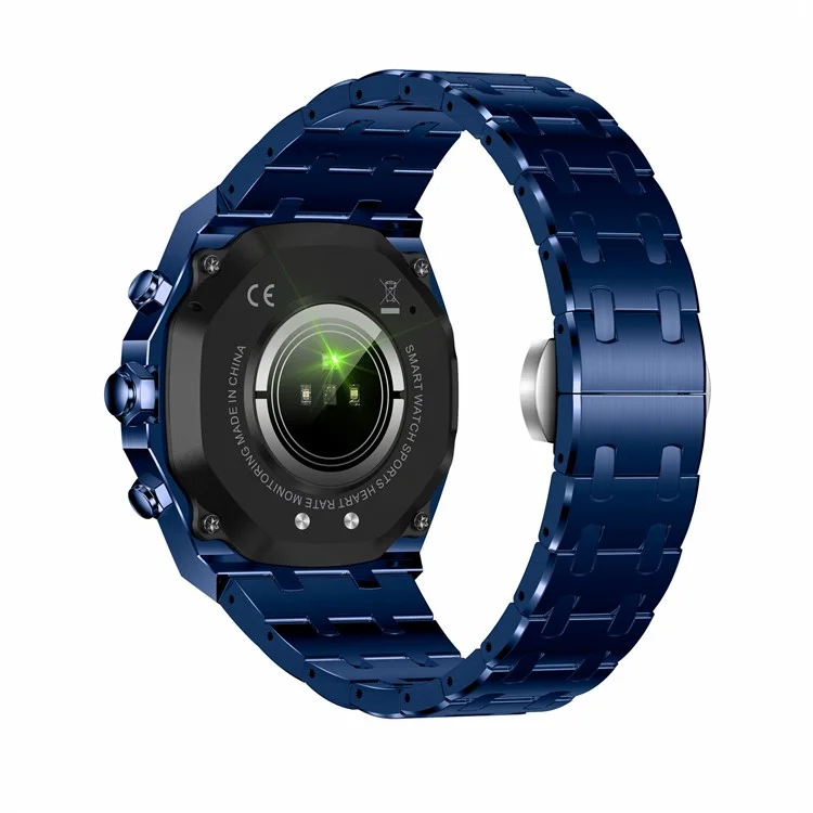 AK68 Steel Strap Smart Watch 1.43-inch AMOLED Screen Health Monitoring Bluetooth-compatible Calling Sports Watch - Blue