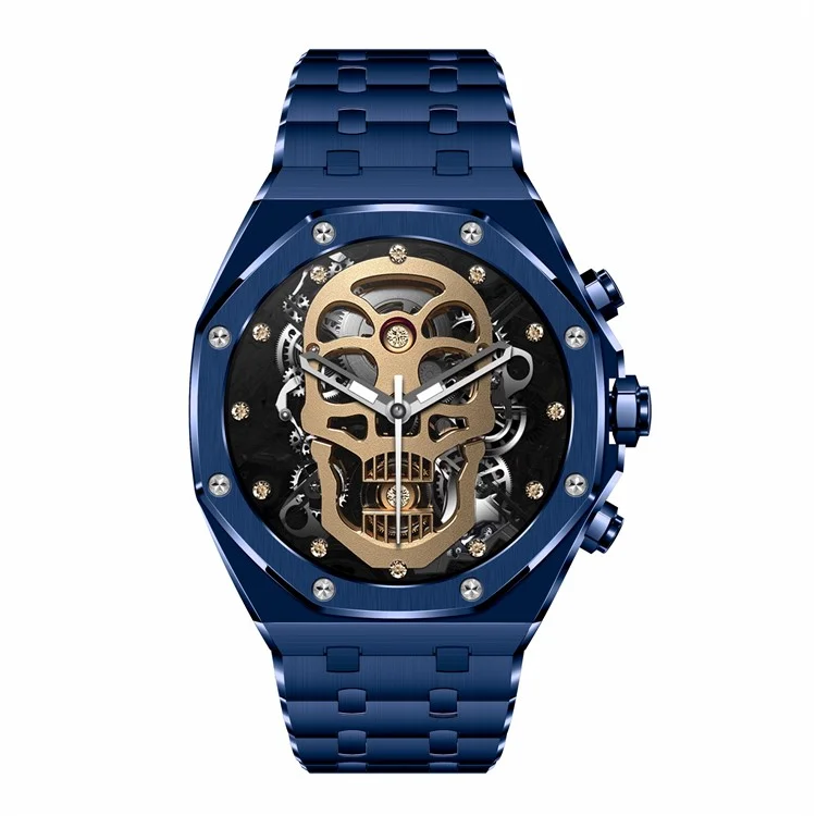 AK68 Steel Strap Smart Watch 1.43-inch AMOLED Screen Health Monitoring Bluetooth-compatible Calling Sports Watch - Blue
