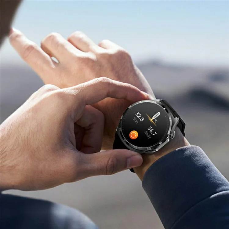 MT300 AMOLED-Bildschirm-Sportarmbanduhr mit Bluetooth-Anruf, EKG, Blutzuckermessung und Gesundheitsüberwachung - Schwarz