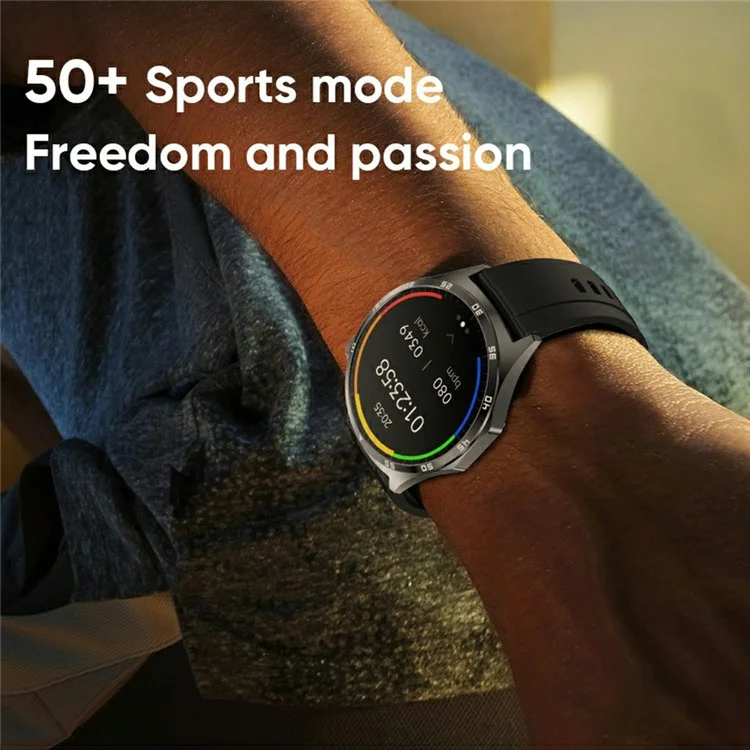 MT300 AMOLED-Bildschirm-Sportarmbanduhr mit Bluetooth-Anruf, EKG, Blutzuckermessung und Gesundheitsüberwachung - Schwarz