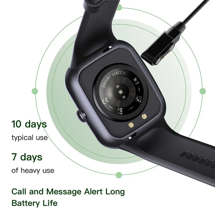 Q29 Montre Connectée Bluetooth Femme Tracker de Fitness Surveillance Cardiaque Moniteur de Sommeil - Noir
