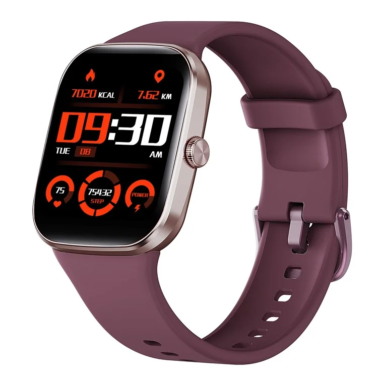 Q29 Bluetooth-compatible Smart Watch Women Fitness Tracker Heart Rate Monitor Sleep Tracker - Wine Red