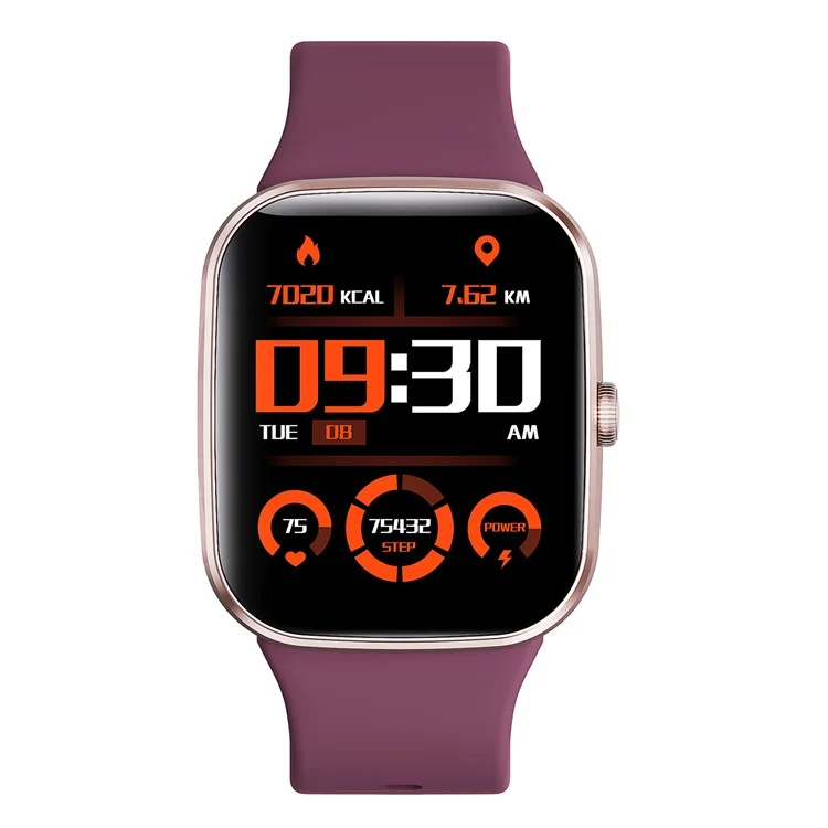 Q29 Bluetooth-compatible Smart Watch Women Fitness Tracker Heart Rate Monitor Sleep Tracker - Wine Red