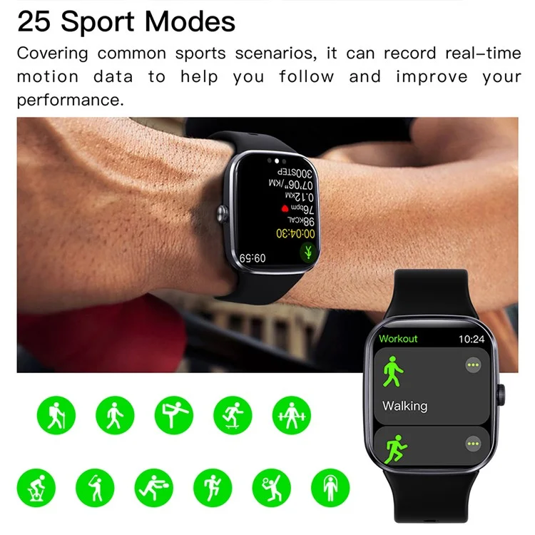 Q29 Bluetooth-compatible Smart Watch Women Fitness Tracker Heart Rate Monitor Sleep Tracker - Sapphire