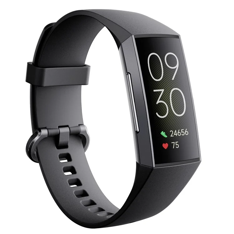 C67 AMOLED Screen Watch Sleep Monitor Wrist Bracelet Waterproof Smart Band (Button Control) - Black