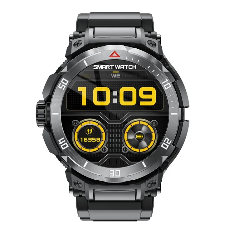 GT100pro 2-en-1 Montre connectée de surveillance de la santé à écran de 1,46 pouce avec écouteurs Bluetooth TWS - Noir