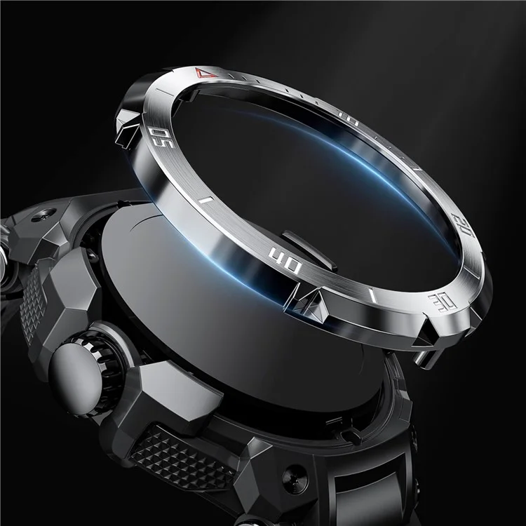 GT100pro 2-en-1 Montre connectée de surveillance de la santé à écran de 1,46 pouce avec écouteurs Bluetooth TWS - Noir