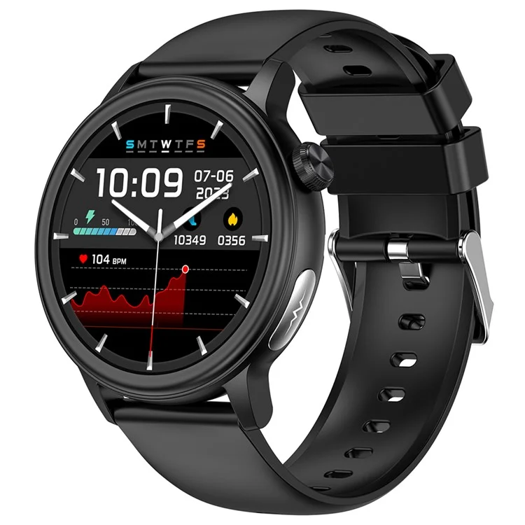 ET470 1.39'' AMOLED-Водонепроницаемые Смарт-часы с монитором насыщения крови / сна / частоты сердечных сокращений - Черные