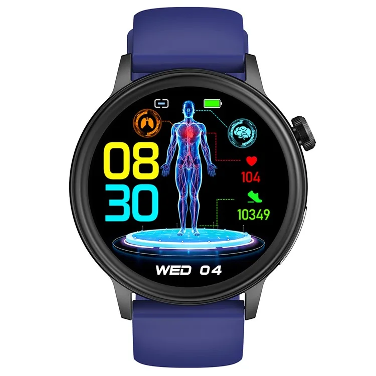 ET470 1.39’’ AMOLED Waterproof Smart Watch with Blood Oxygen / Sleep / Heart Rate Monitor - Blue