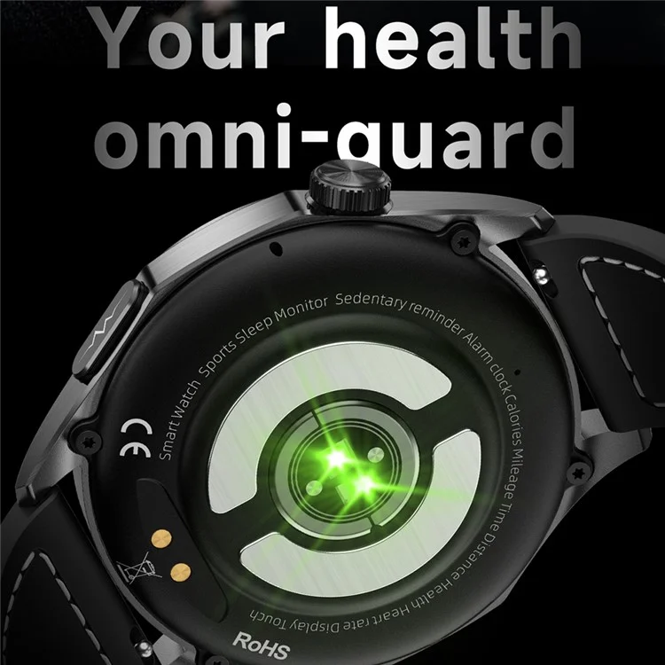 ET485 1.43-inch AMOLED Screen Bluetooth-compatible Call Health Monitoring ECG Smart Watch, Silicone Strap - Silver