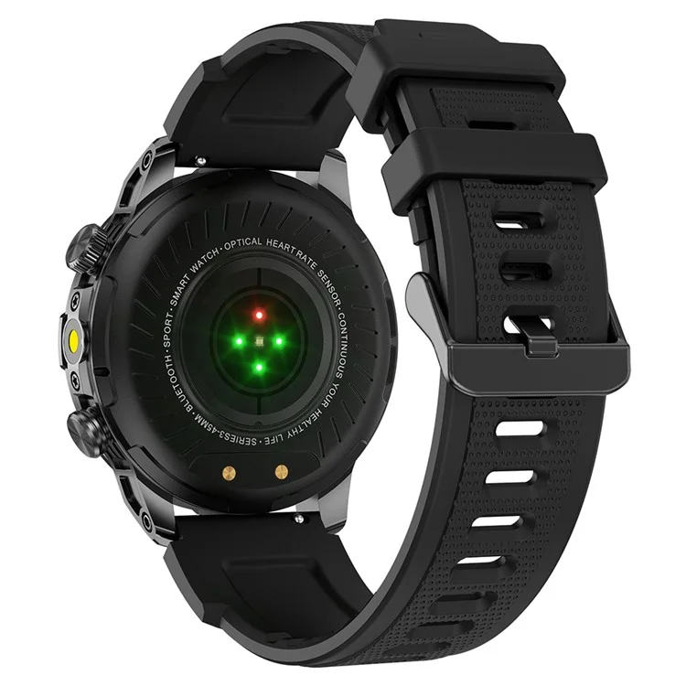 KC86 Men's Smart Watch 1ATM Waterproof Bracelet with Altitude Barometric Pressure Measurement - Black
