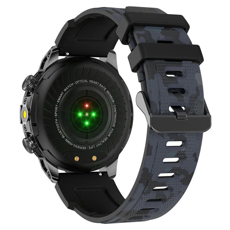 KC86 Men's Smart Watch 1ATM Waterproof Bracelet with Altitude Barometric Pressure Measurement - Black+Blue