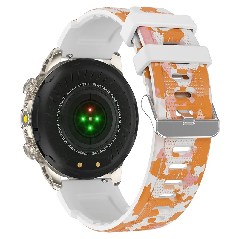 KC86 Men's Smart Watch 1ATM Waterproof Bracelet with Altitude Barometric Pressure Measurement - Orange+White