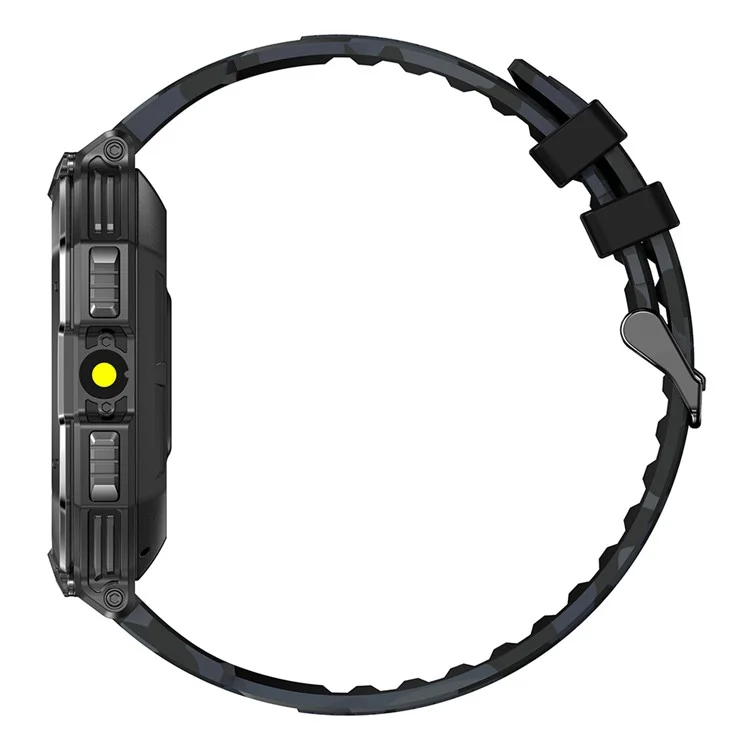 KR82 Waterproof Men's Wrist Bracelet Flashlight 2.1-Inch Screen Smart Watch for Outdoors - Black+Blue