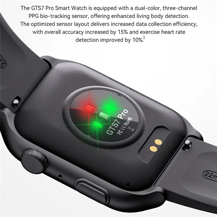 GTS7 PRO 2.0-Zoll-Smartwatch mit mehreren Sportmodi, Bluetooth-Anrufen und Gesundheitsüberwachung - Schwarz