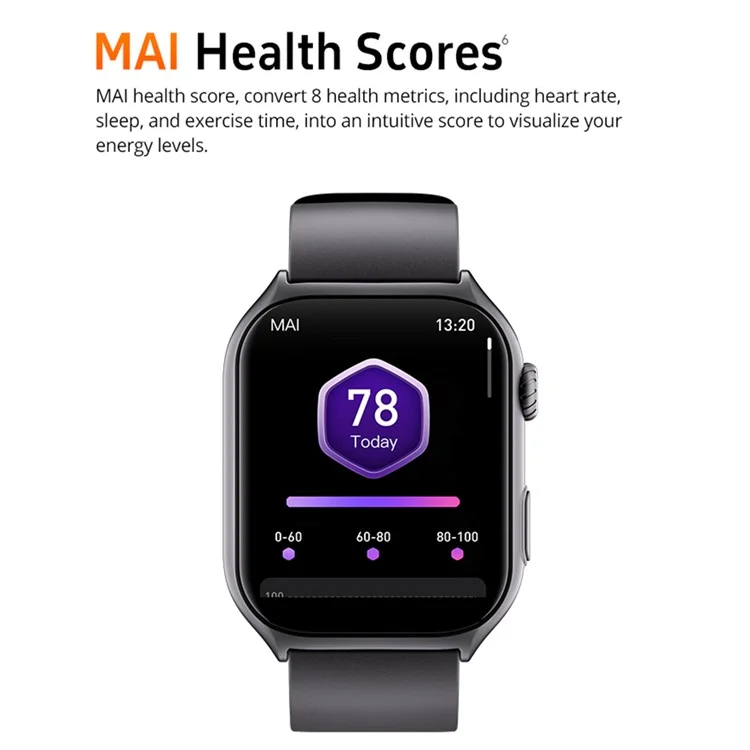 GTS7 PRO 2.0-Zoll-Smartwatch mit mehreren Sportmodi, Bluetooth-Anrufen und Gesundheitsüberwachung - Schwarz