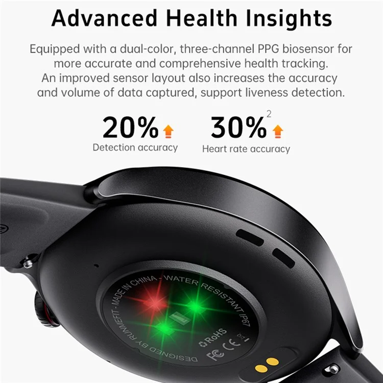 GTR2 1.46-inch Bluetooth-compatible Calling Sport Watch Multi-sport Mode Smart Watch Heart Rate Sleep Monitoring - Black