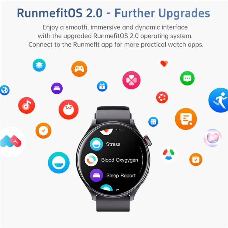 GTR2 1.46-inch Bluetooth-compatible Calling Sport Watch Multi-sport Mode Smart Watch Heart Rate Sleep Monitoring - Black